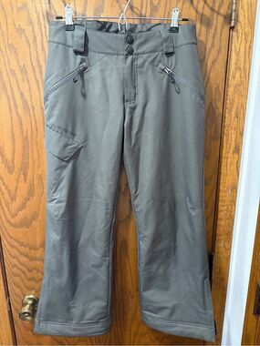 Obermeyer Teen Large 14/16 Brisk Snow Pants Extended Wear Grey DWR Waterproof